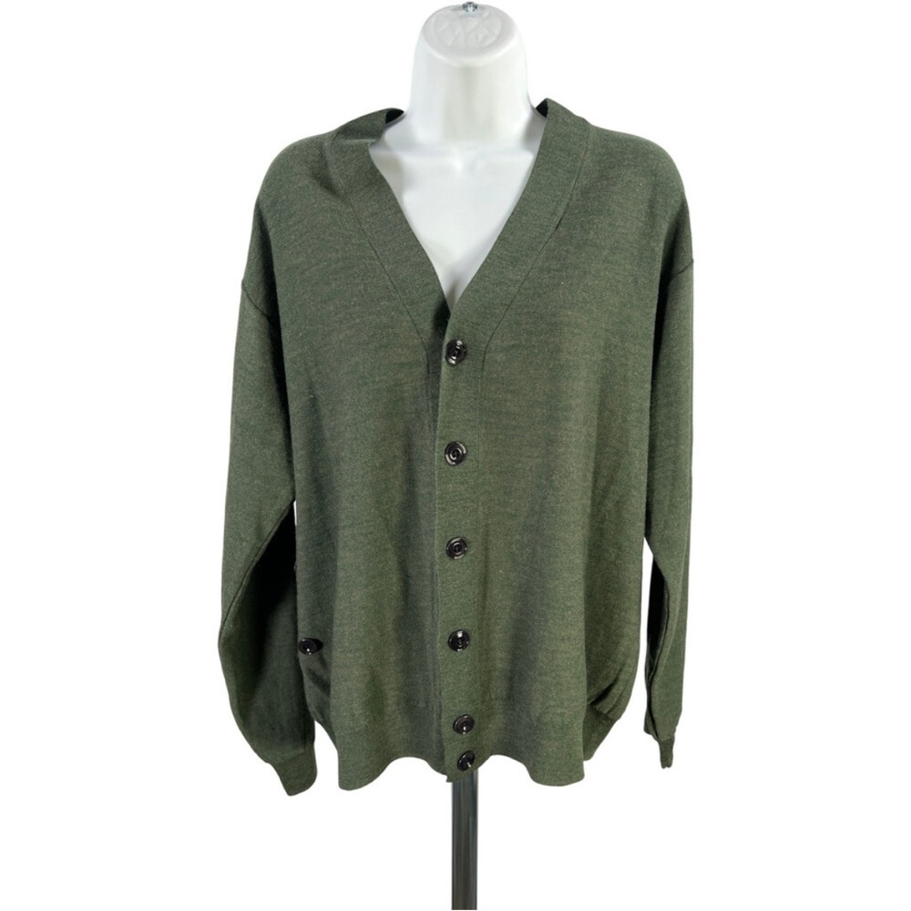 Lemaire Women's Twisted Green Cardigan